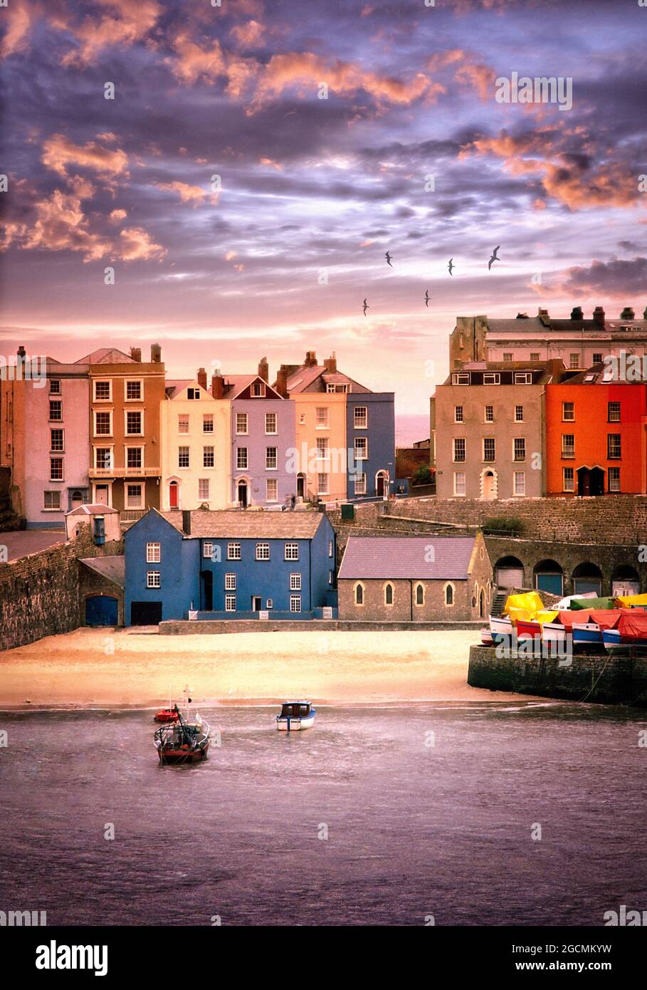 GB - Pays de Galles : le port de Tenby Banque D'Images