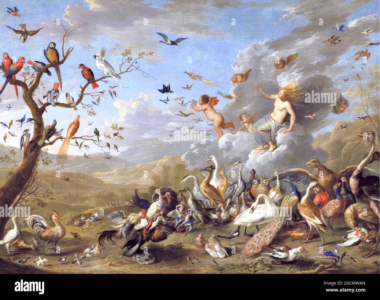 L'œuvre de Jan Van Kessel intitulée Allegory of Air. Banque D'Images
