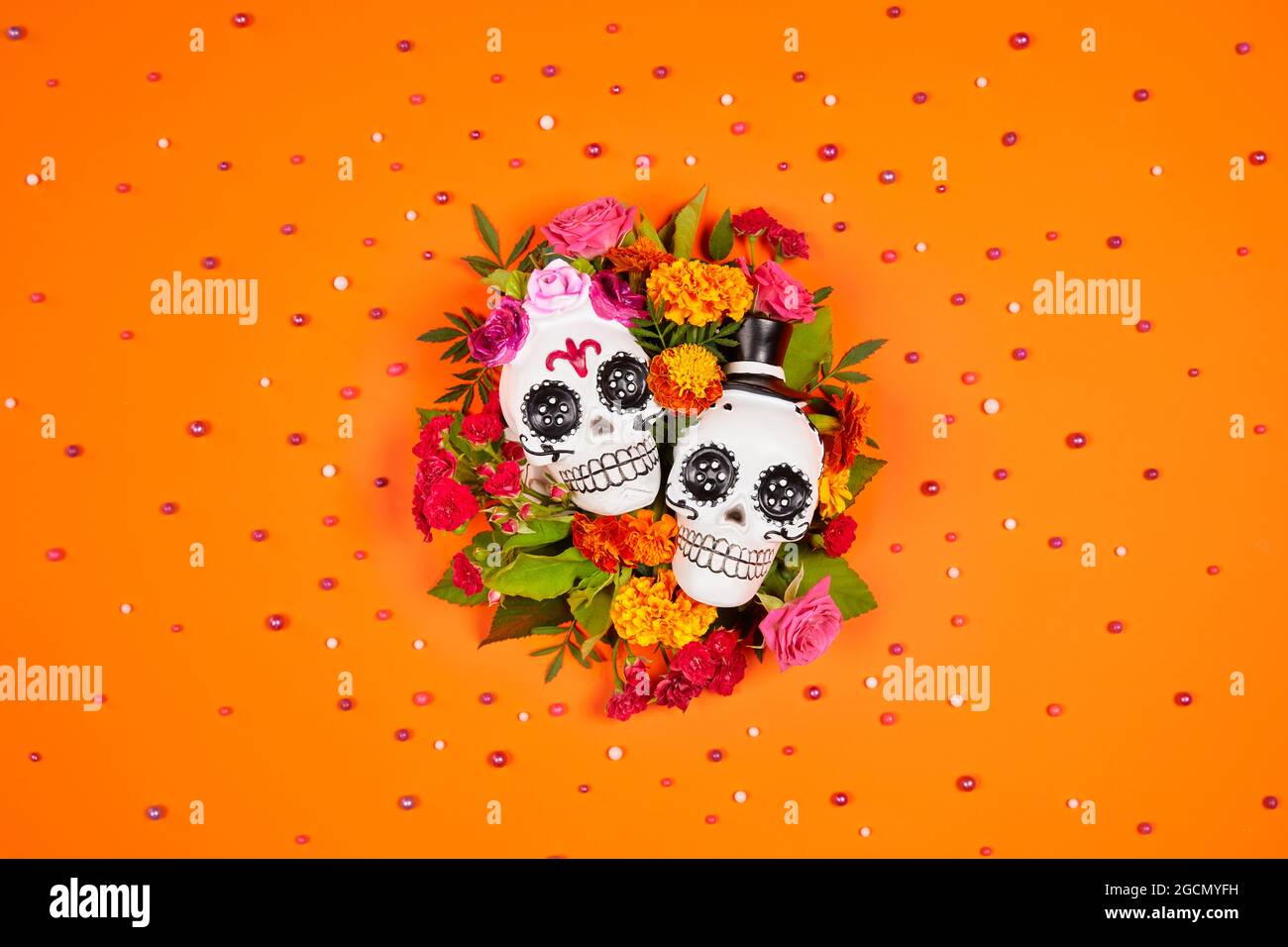 Jour des morts, Dia de Los Muertos Celebration Background Banque D'Images