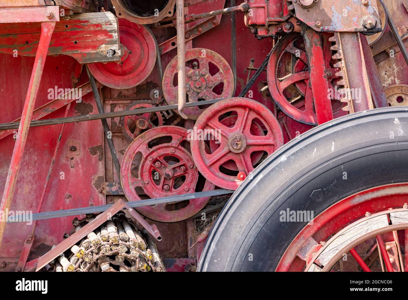 Détail des anciennes machines agricoles, Uniontown, État de Washington, États-Unis Banque D'Images