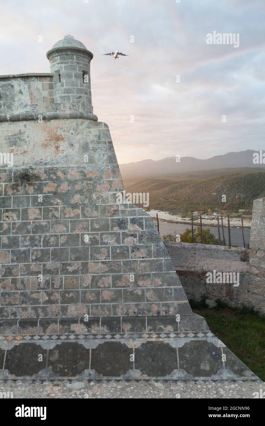 Château Castillo de San Pedro de la Roca (Castillo del Morro), Santiago de Cuba, Cuba Banque D'Images