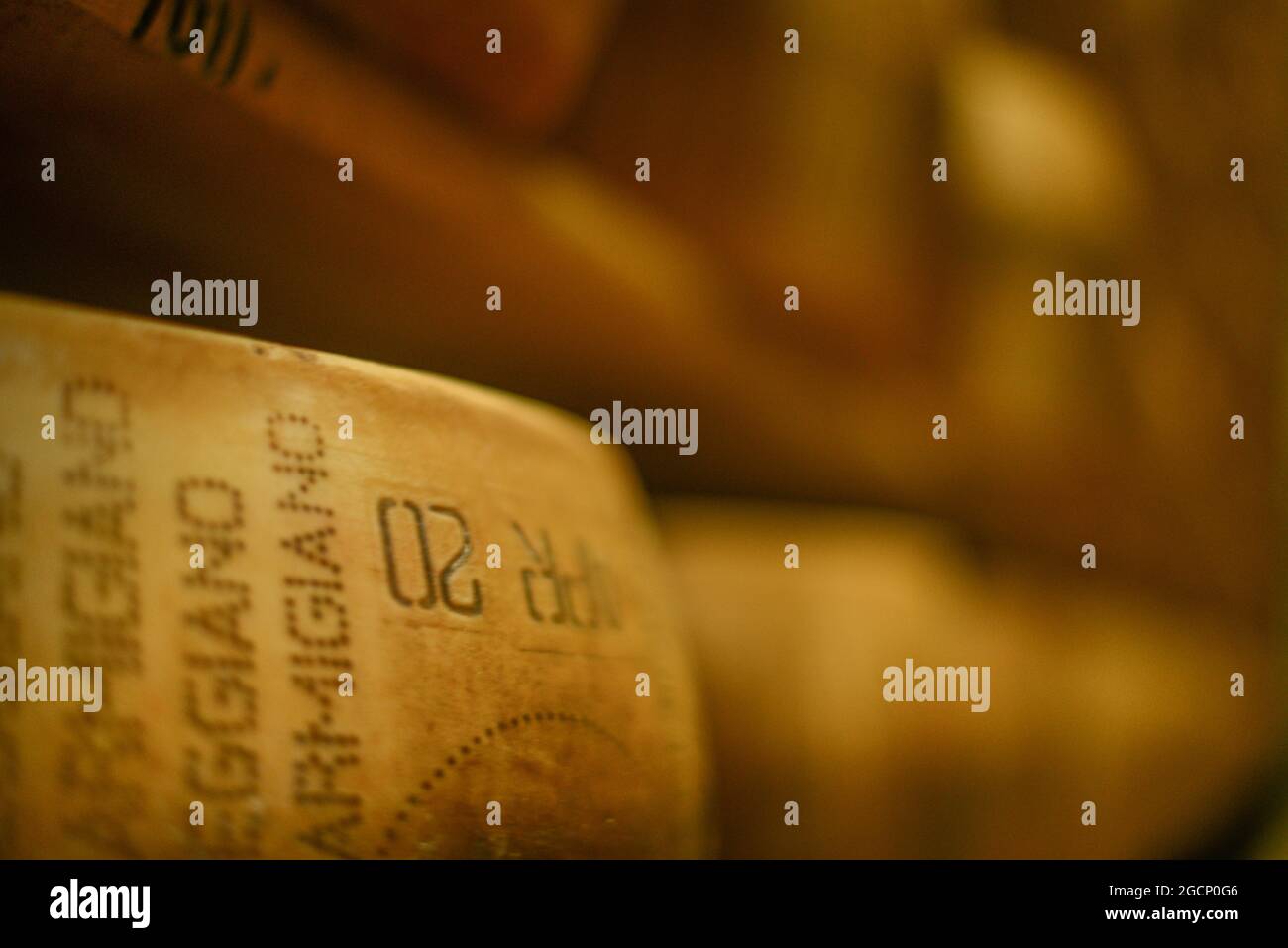 Roues de parmesan au lait Banque D'Images