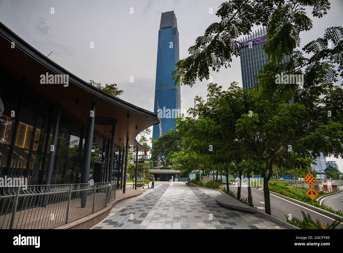 Kuala Lumpur, Malaisie - 04 octobre 2020 : l'échange 106 à la métropole malaisienne Kuala Lumpur. Le gratte-ciel de 445 mètres de haut est l'un des grands Banque D'Images