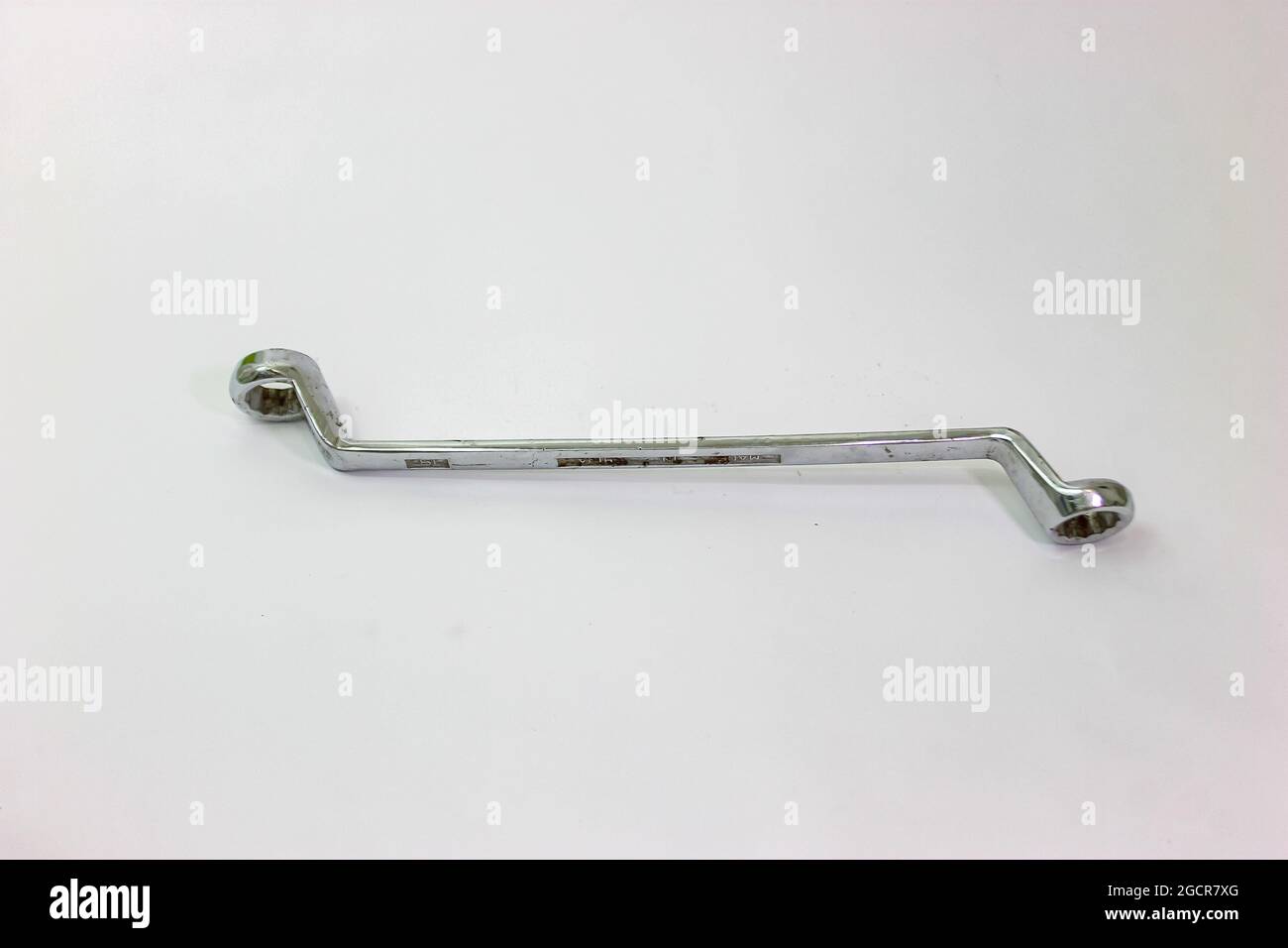 Porte-clés et fixation sur fond blanc Banque D'Images