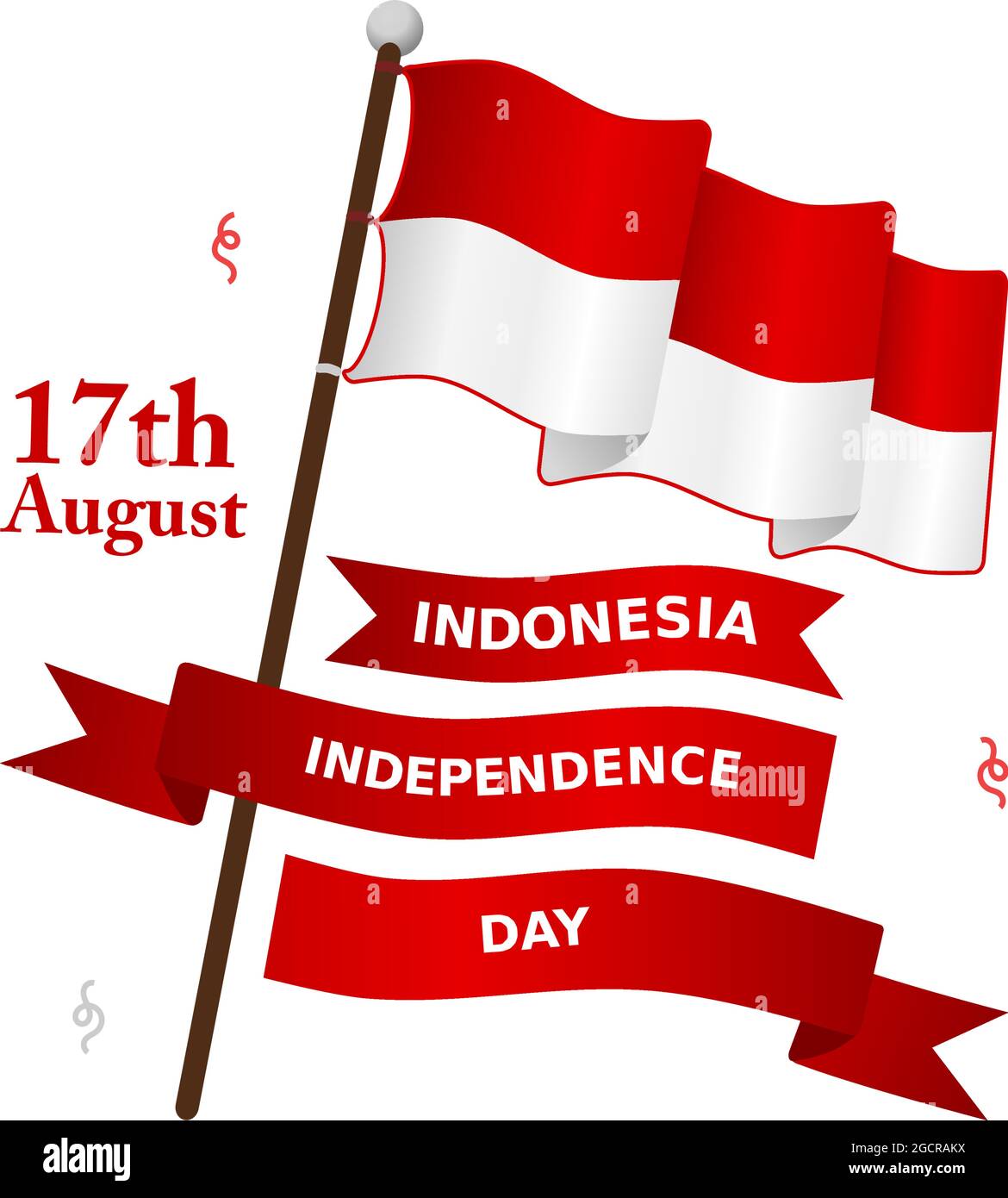 illustration vectorielle du jour de l'indépendance de l'indonésie Illustration de Vecteur