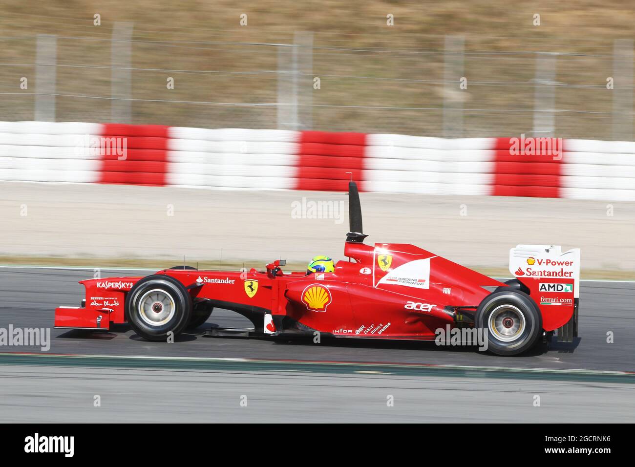 Felipe Massa (BRA) Ferrari F2012. Formula One Testing, Barcelone, Espagne. 1er mars 2012. Banque D'Images