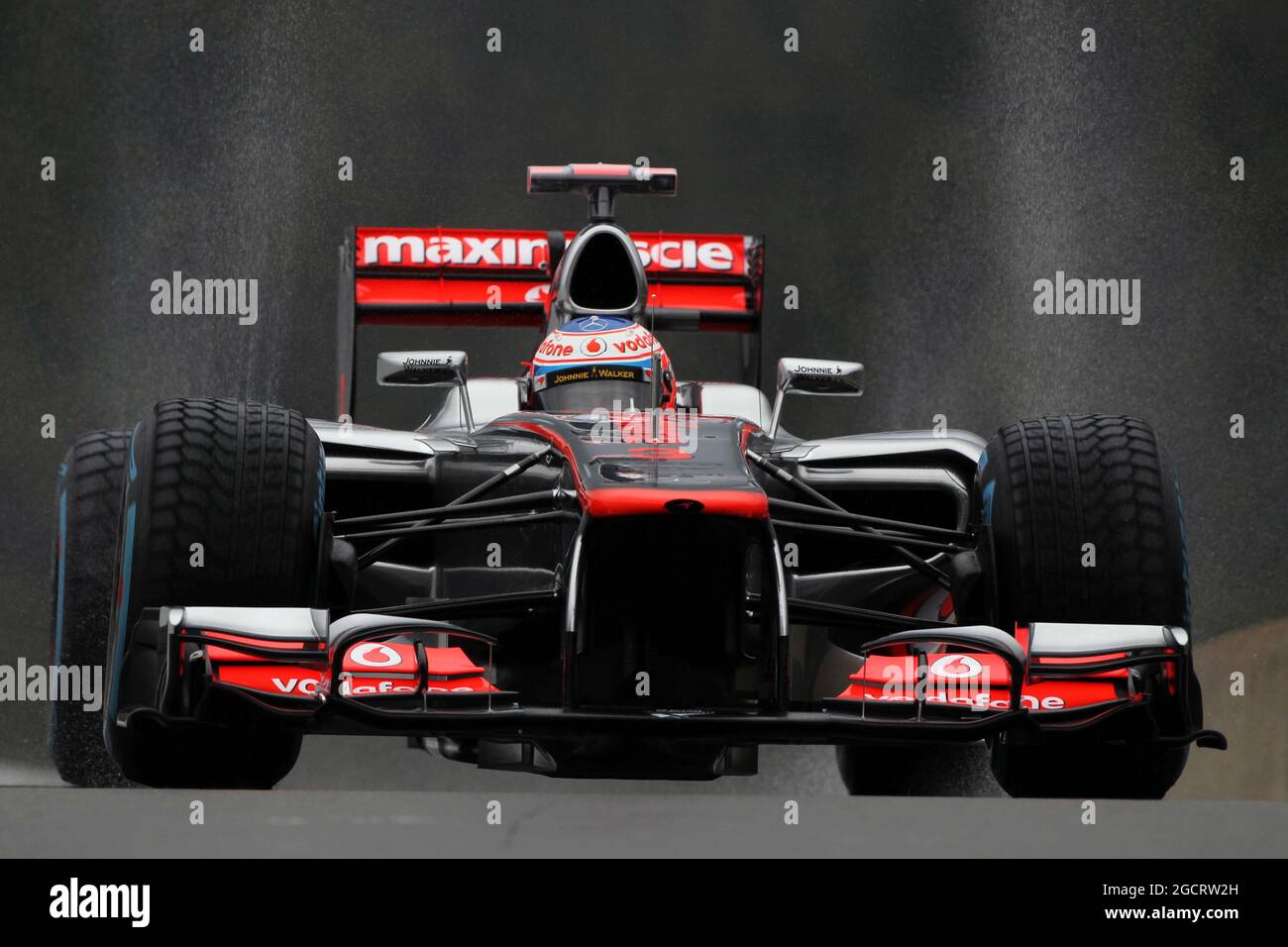 Jenson Button (GBR) McLaren MP4/27. Grand Prix de Belgique, vendredi 31 août 2012. Spa-Francorchamps, Belgique. Banque D'Images