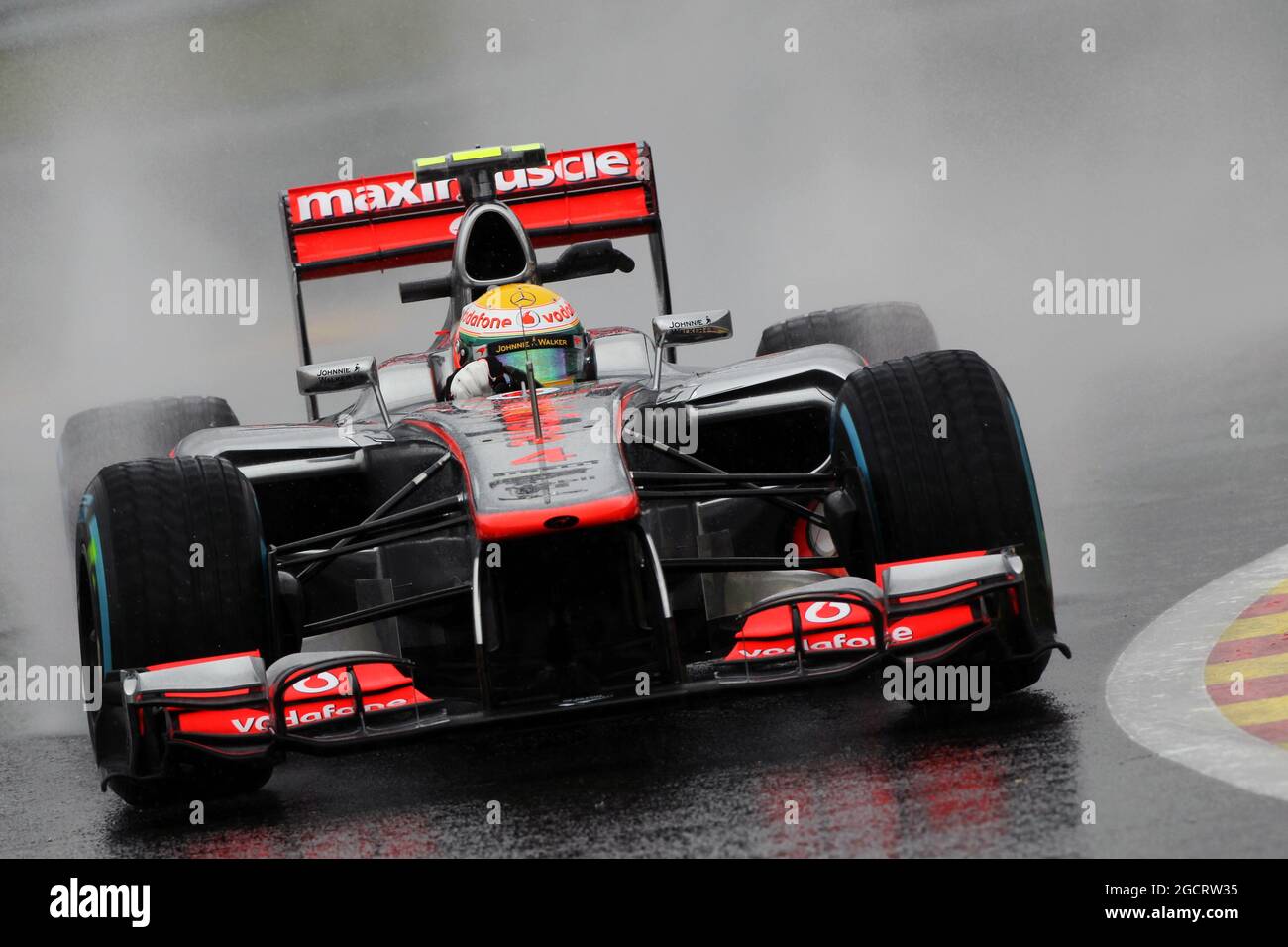 Lewis Hamilton (GBR) McLaren MP4/27. Grand Prix de Belgique, vendredi 31 août 2012. Spa-Francorchamps, Belgique. Banque D'Images