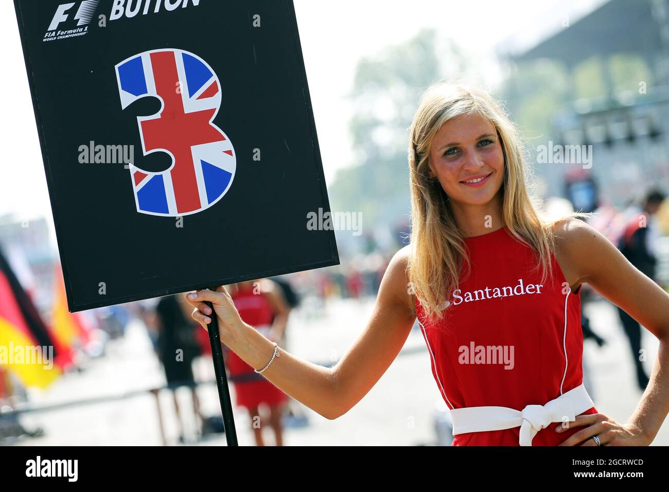 Fille grille. Grand Prix d'Italie, dimanche 9 septembre 2012. Monza Italie. Banque D'Images