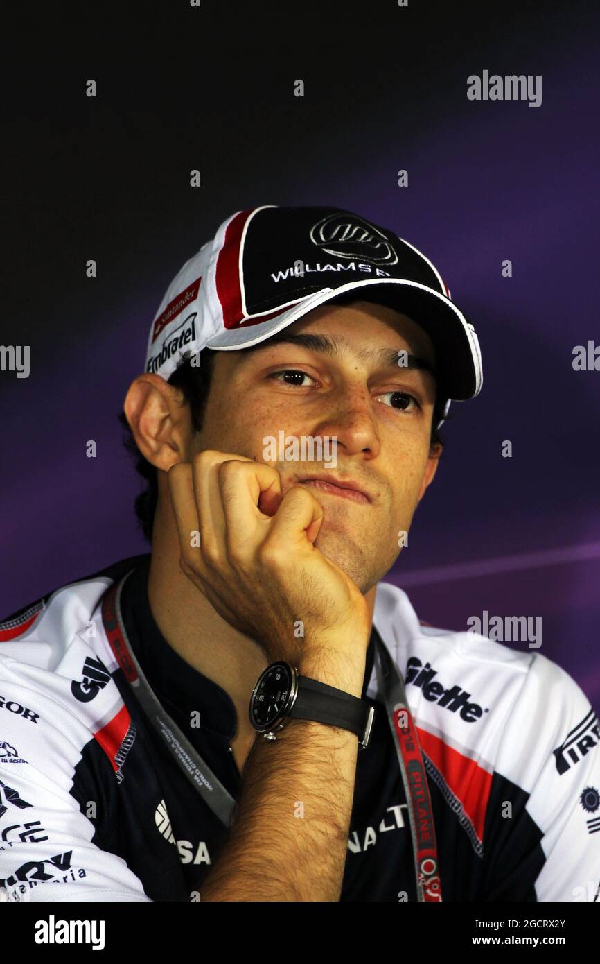 Bruno Senna (BRA) Williams à la Conférence de presse de la FIA. Grand Prix d'Inde, jeudi 25 octobre 2012. Grande Noida, New Delhi, Inde. Banque D'Images