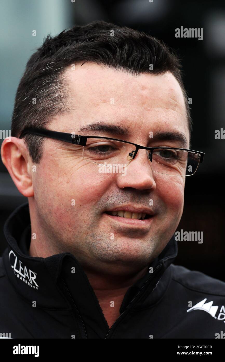 Eric Boullier (FRA) Directeur de l'équipe Lotus F1. Test de Formule 1, troisième jour, samedi 2 mars 2013. Barcelone, Espagne. Banque D'Images