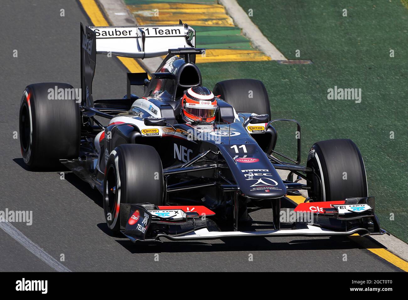 Nico Hulkenberg (GER) Sauber C32. Grand Prix d'Australie, vendredi 15 mars 2013. Albert Park, Melbourne, Australie. Banque D'Images