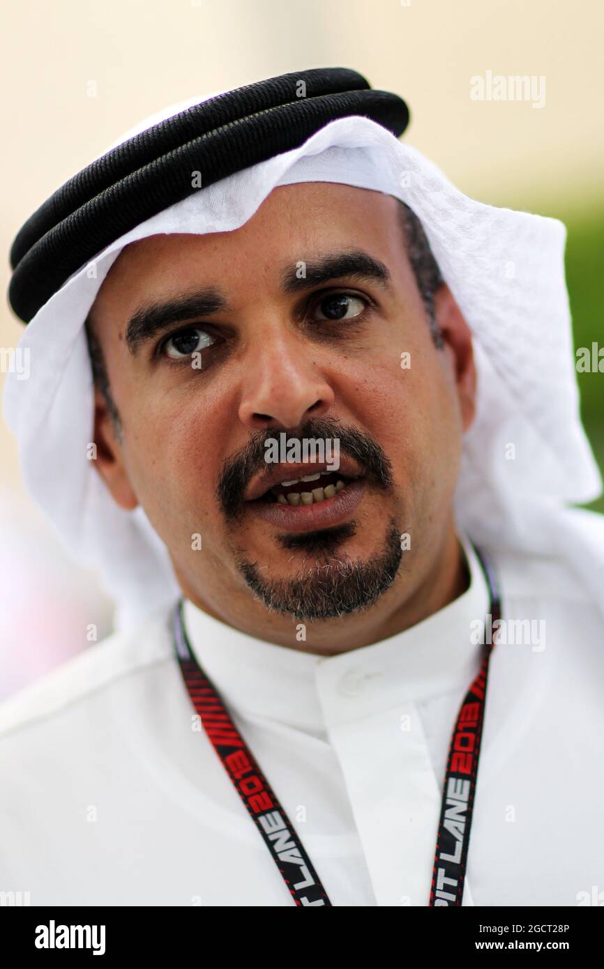 HRH Prince Salman bin Hamad Al Khalifa, Prince héritier de Bahreïn. Grand Prix de Bahreïn, jeudi 18 avril 2012. Sakhir, Bahreïn. Banque D'Images