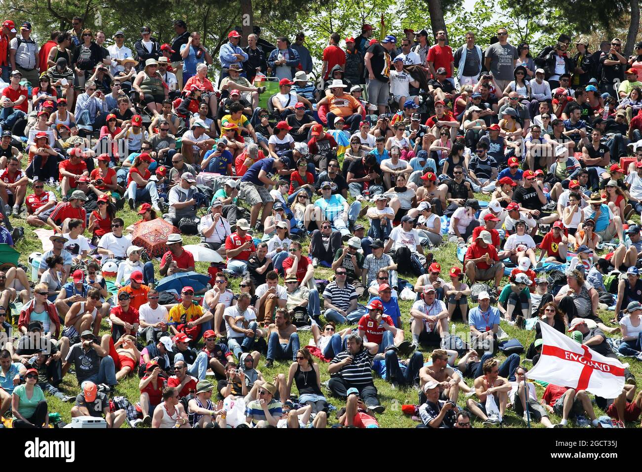 Ventilateurs. Grand Prix d'Espagne, samedi 11 mai 2013. Barcelone, Espagne. Banque D'Images