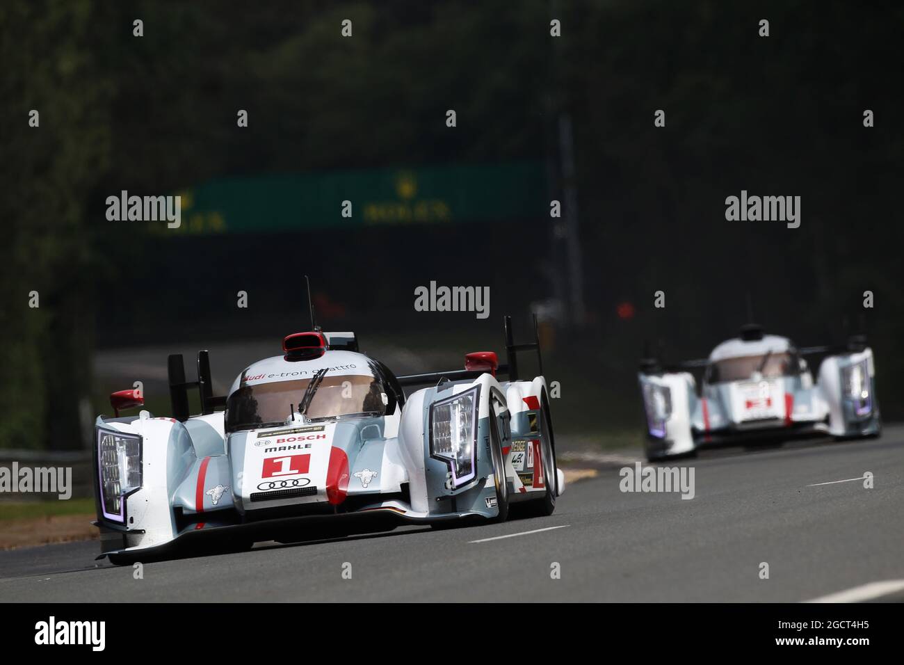 Marcel Fassler (SUI) / Andre Lotterer (GER) / Benoit Treluyer (FRA) Audi Sport Team Joest, Audi R18 e-tron quattro. Le Mans 24 heures - pratique et qualification, mercredi 19 juin 2013. Le Mans, France. Banque D'Images