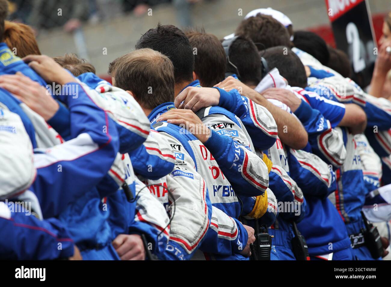 Toyota à la grille. 24 heures du Mans, samedi 22 juin 2013. Le Mans, France. Banque D'Images