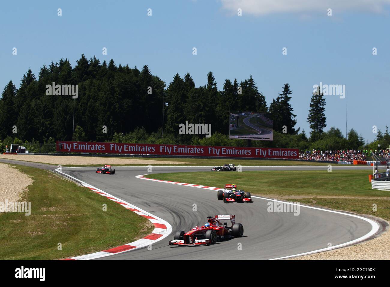 Fernando Alonso (ESP) Ferrari F138. Grand Prix d'Allemagne, dimanche 7 juillet 2013. Nurburgring, Allemagne. Banque D'Images