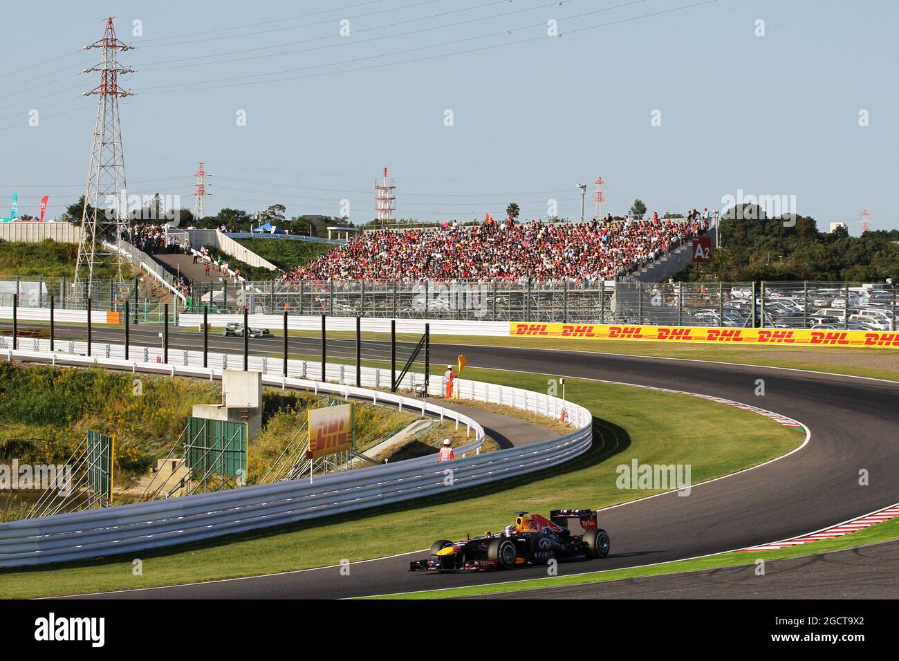 Sebastian Vettel (GER) Red Bull Racing RB9. Grand Prix japonais, dimanche 13 octobre 2013. Suzuka, Japon. Banque D'Images