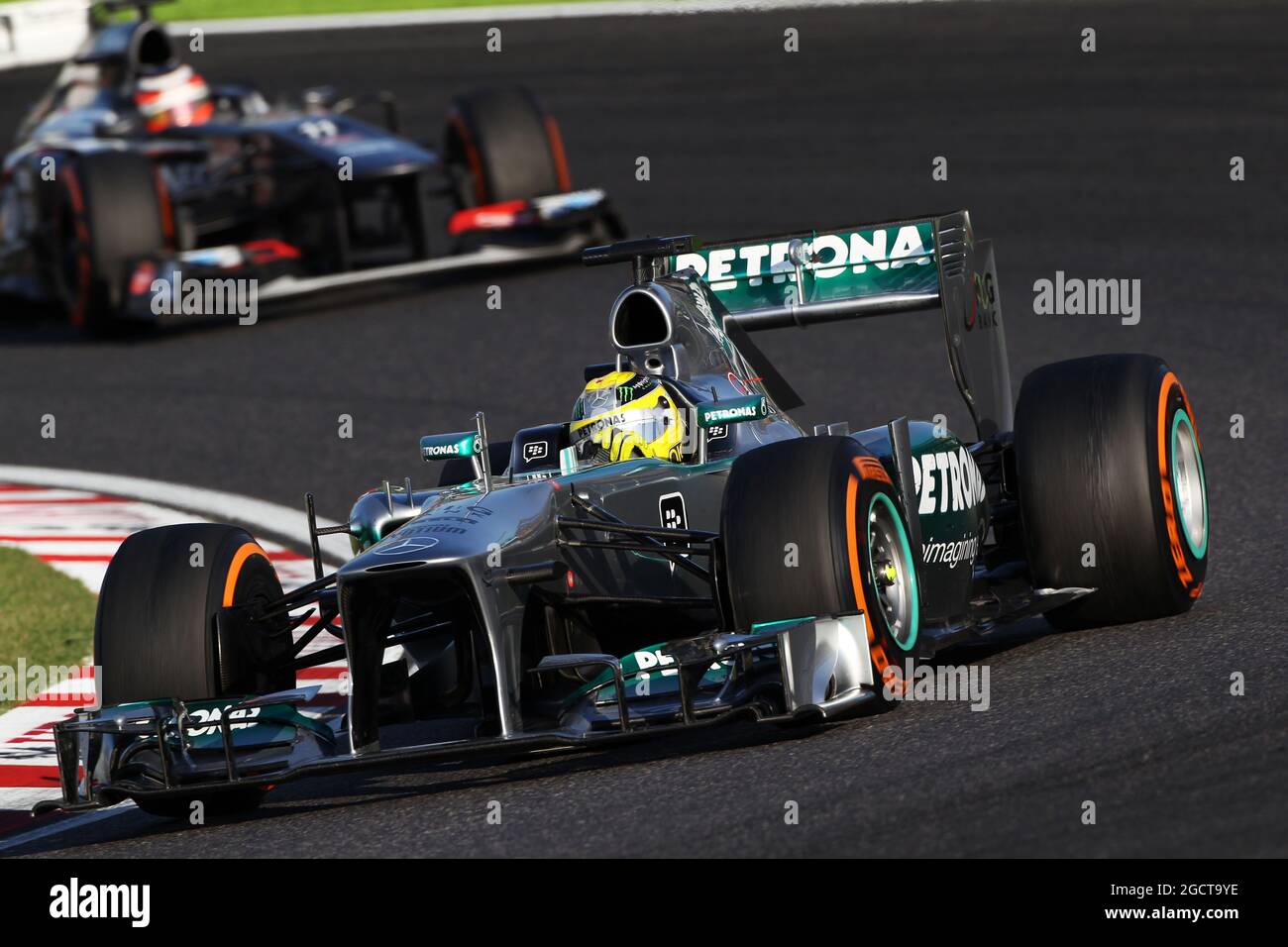 Nico Rosberg (GER) Mercedes AMG F1 W04. Grand Prix japonais, dimanche 13 octobre 2013. Suzuka, Japon. Banque D'Images