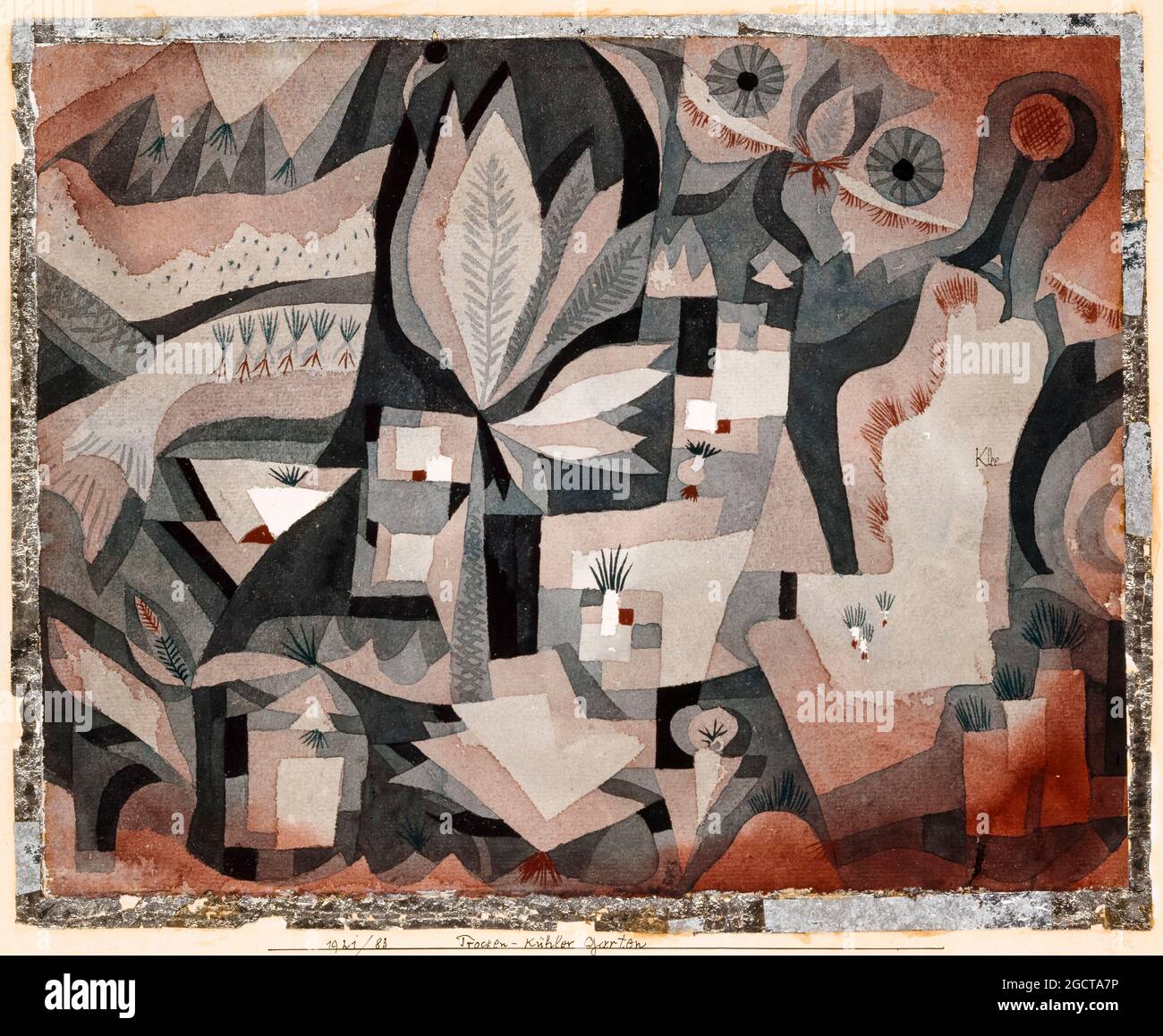 Paul Klee, peinture abstraite, Dry Cool Garden, 1921 Banque D'Images