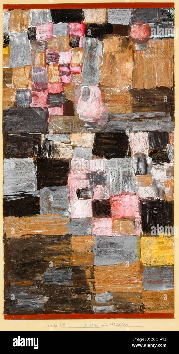 Paul Klee, ascension d'une petite ville (Anstieg eines Städtchens), peinture abstraite, 1930 Banque D'Images