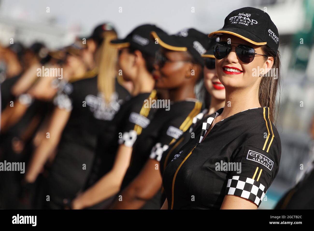 Grille pour filles. Grand Prix d'Abu Dhabi, dimanche 3 novembre 2013. Yas Marina circuit, Abu Dhabi, Émirats Arabes Unis. Banque D'Images