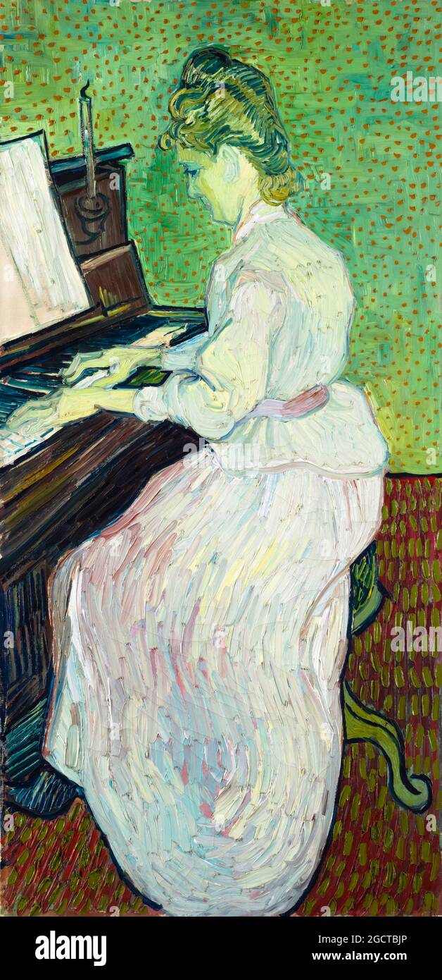 Vincent van Gogh, Marguerite Gachet au Piano, portrait, 1890 Banque D'Images