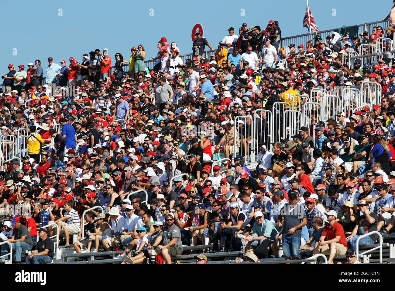 Ventilateurs. Grand Prix des États-Unis, dimanche 17 novembre 2013. Circuit of the Americas, Austin, Texas, États-Unis. Banque D'Images