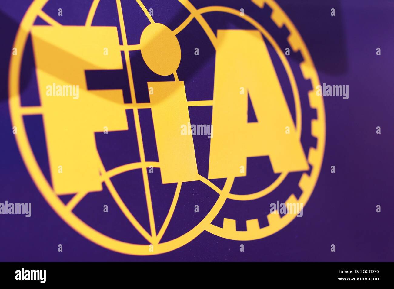 Logo FIA. Test de Formule 1, deuxième jour, mercredi 29 janvier 2014. Jerez, Espagne. Banque D'Images