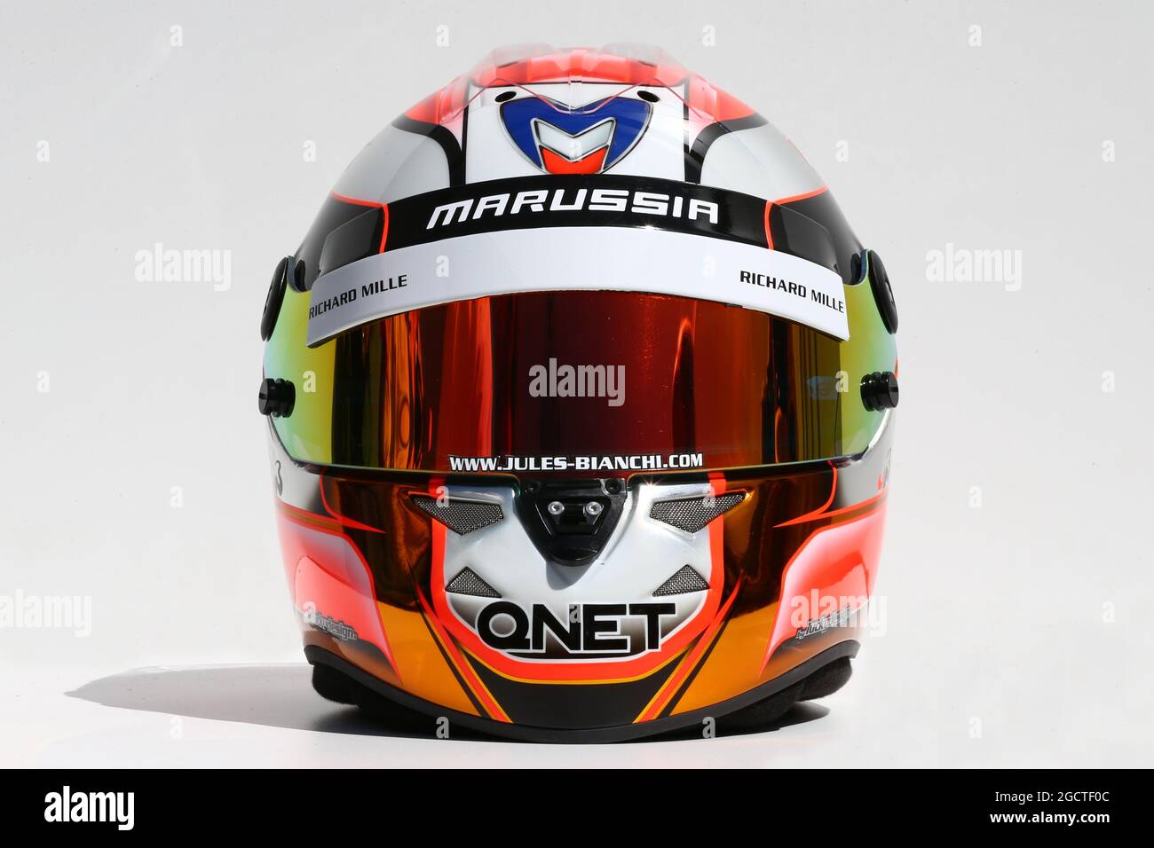 Le casque de Jules Bianchi (FRA) Marussia F1 Team. Grand Prix d'Australie,  jeudi 13 mars 2014. Albert Park, Melbourne, Australie Photo Stock - Alamy