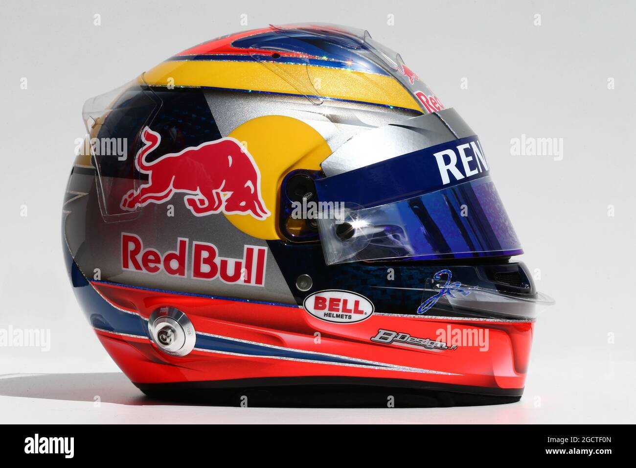 Le casque de Jean-Eric Vergne (FRA) Scuderia Toro Rosso. Grand Prix  d'Australie, jeudi 13 mars 2014. Albert Park, Melbourne, Australie Photo  Stock - Alamy