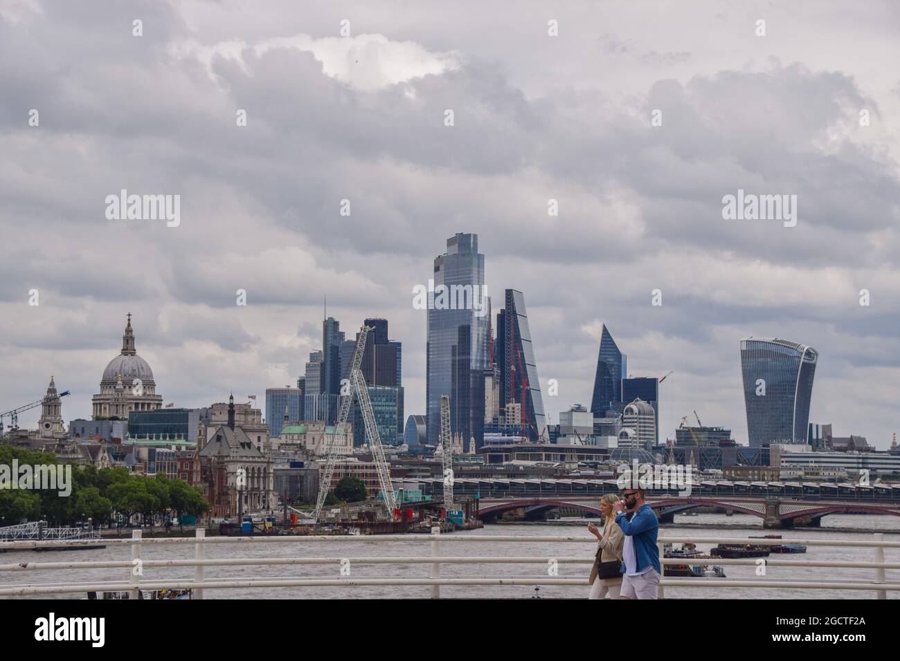 Panorama de la ville de Londres par une journée découverte. Londres, Royaume-Uni. 5 août 2021. Banque D'Images