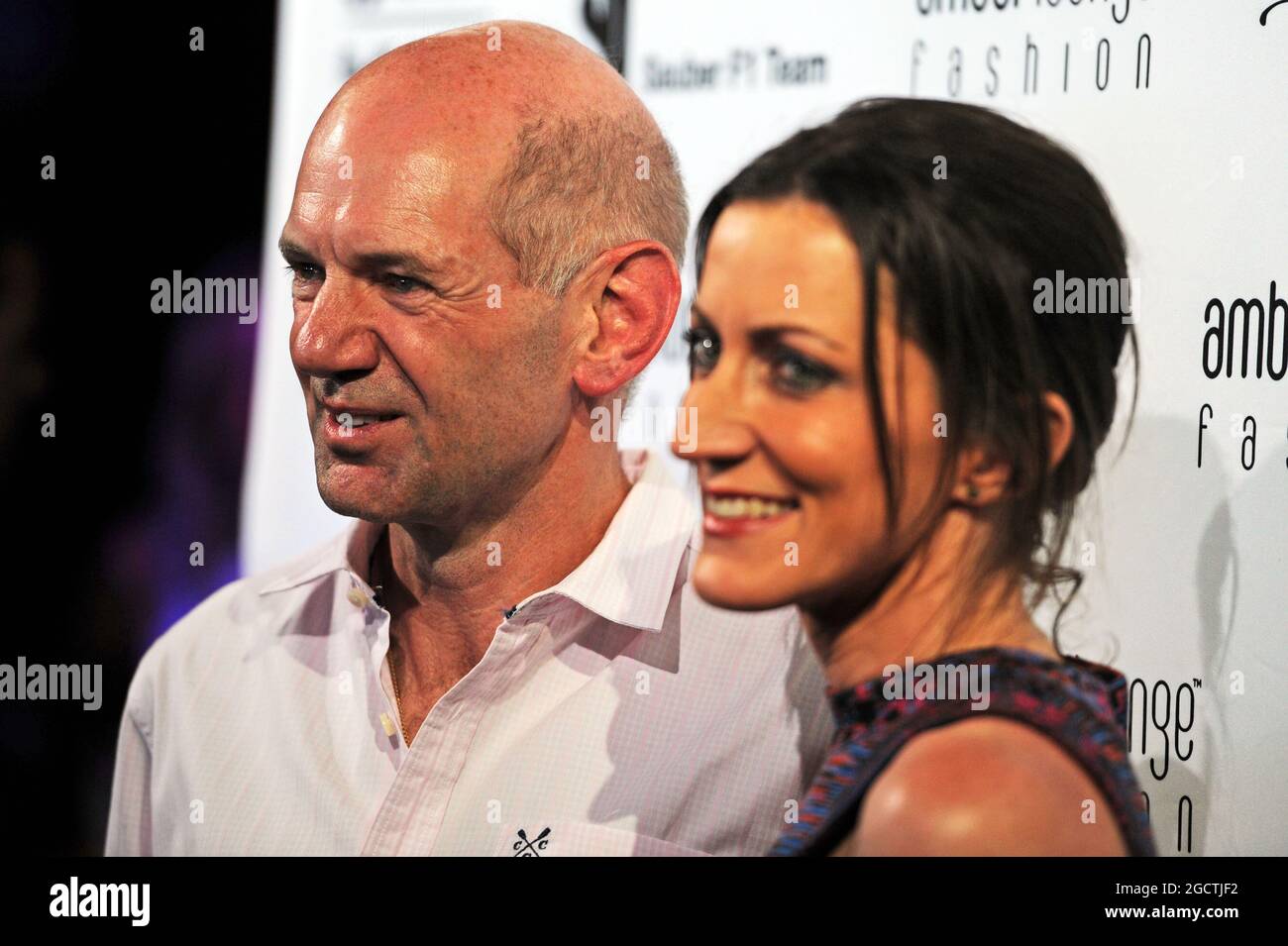Adrian Newey Gbr Red Bull Racing Chief Technical Officer Avec Sa Partenaire Amanda Smerczak Au Salon Amber Fashion Show Grand Prix De Monaco Vendredi 23 Mai 14 Monte Carlo Monaco Photo Stock Alamy