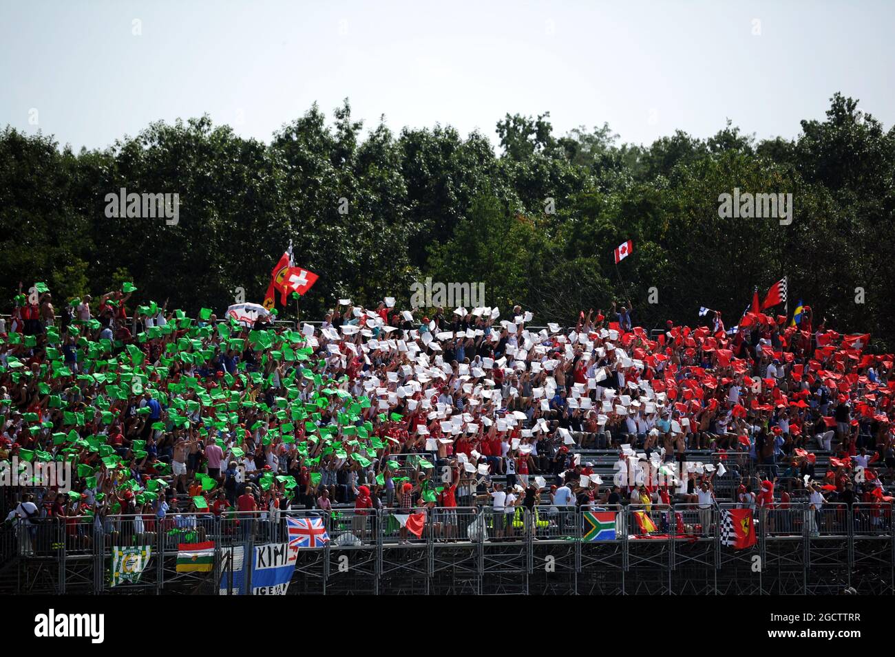 Ventilateurs. Grand Prix d'Italie, dimanche 7 septembre 2014. Monza Italie. Banque D'Images