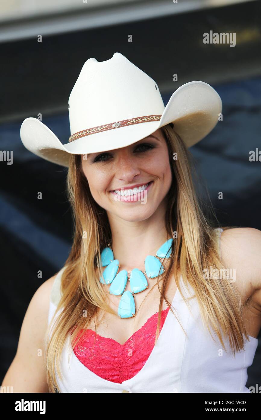 Fille grille. FIA World Endurance Championship, Rd 4, 6 heures de circuit of the Americas. Samedi 20 septembre 2014. Austin, Texas, États-Unis. Banque D'Images