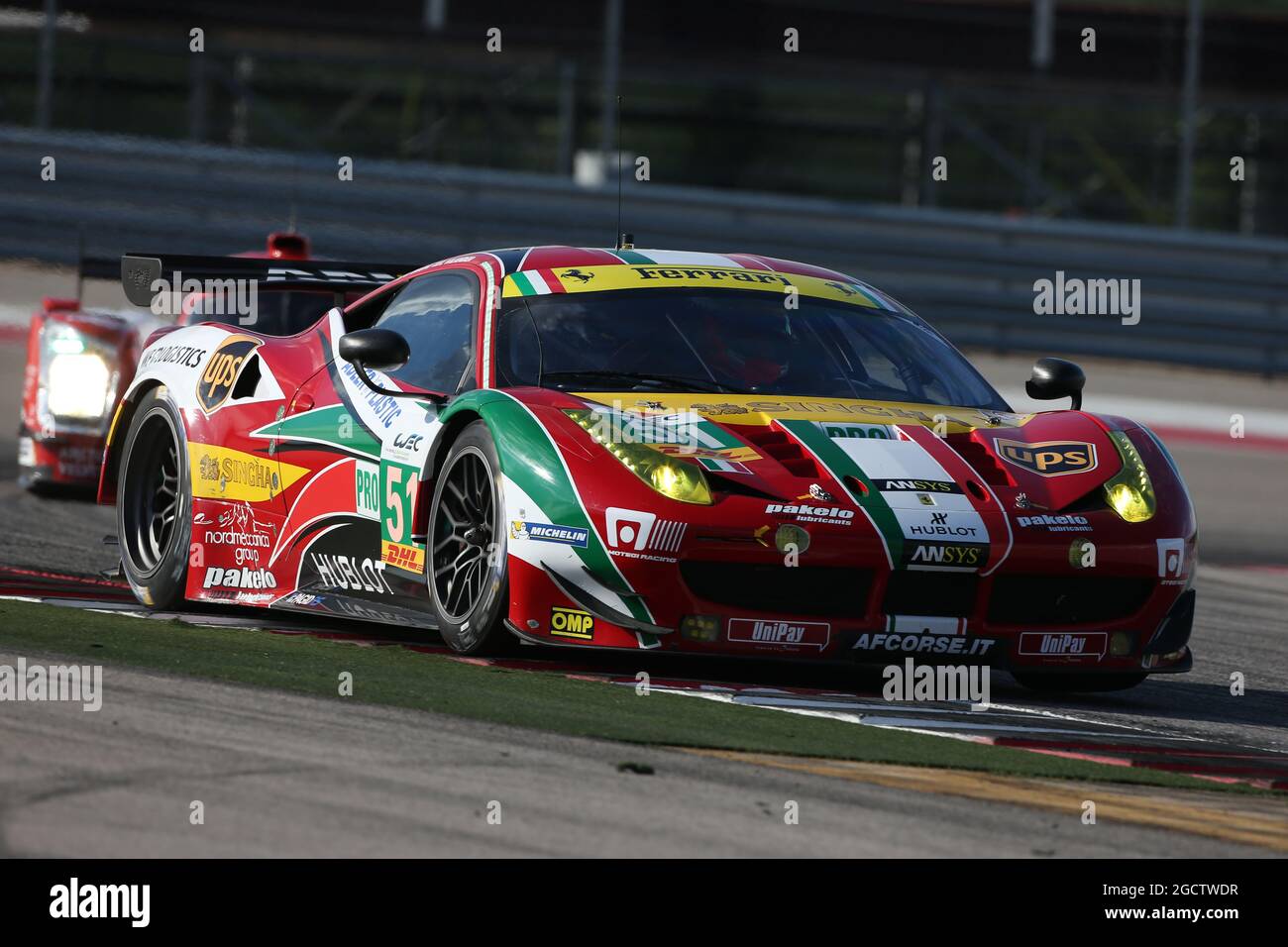 Gianmaria Bruni (ITA) / Toni Vilander (fin) #51 AF Corse Ferrari F458 Italia. FIA World Endurance Championship, Rd 4, 6 heures de circuit of the Americas. Samedi 20 septembre 2014. Austin, Texas, États-Unis. Banque D'Images