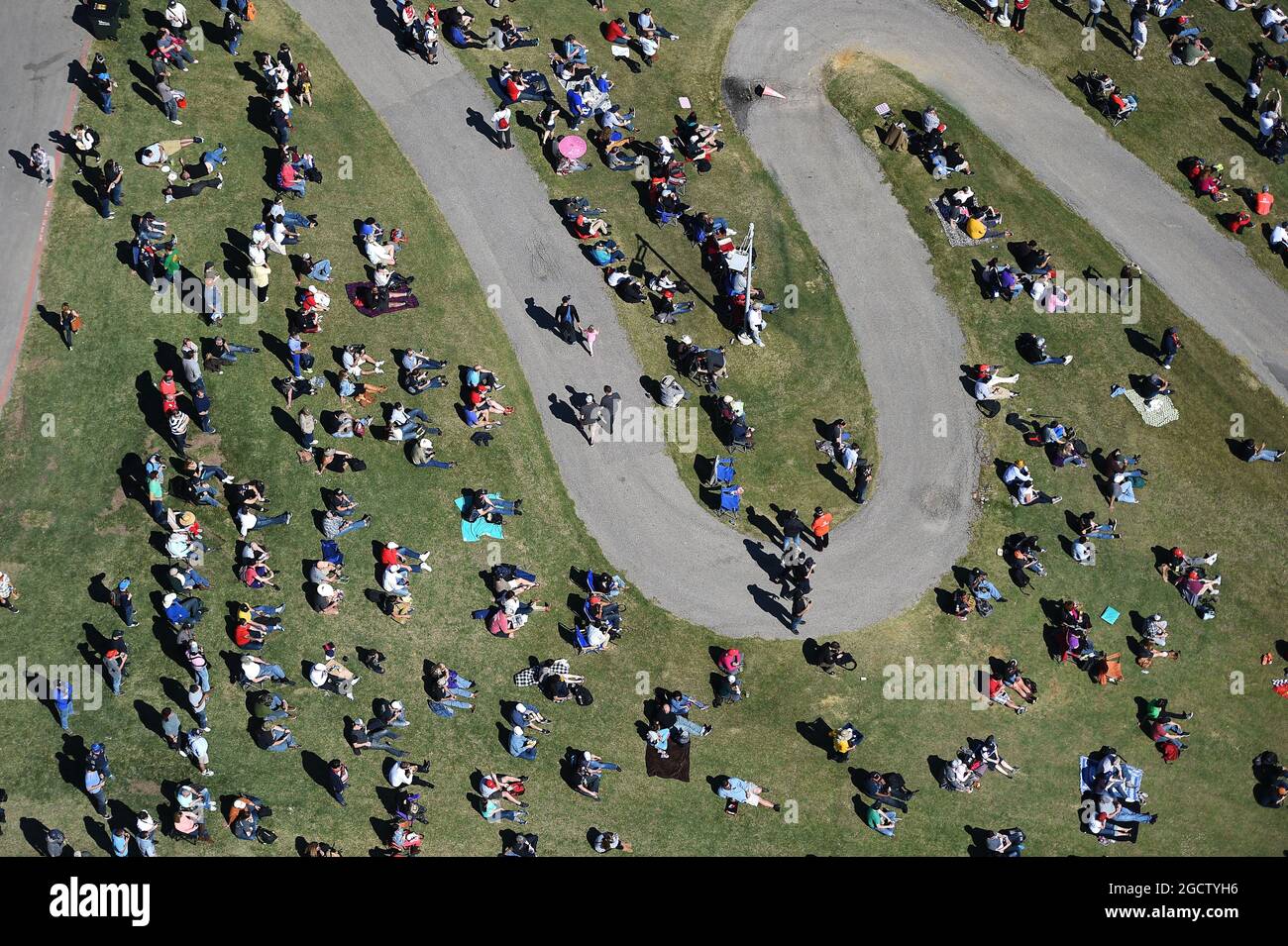 Ventilateurs. Grand Prix des États-Unis, samedi 1er novembre 2014. Circuit of the Americas, Austin, Texas, États-Unis. Banque D'Images