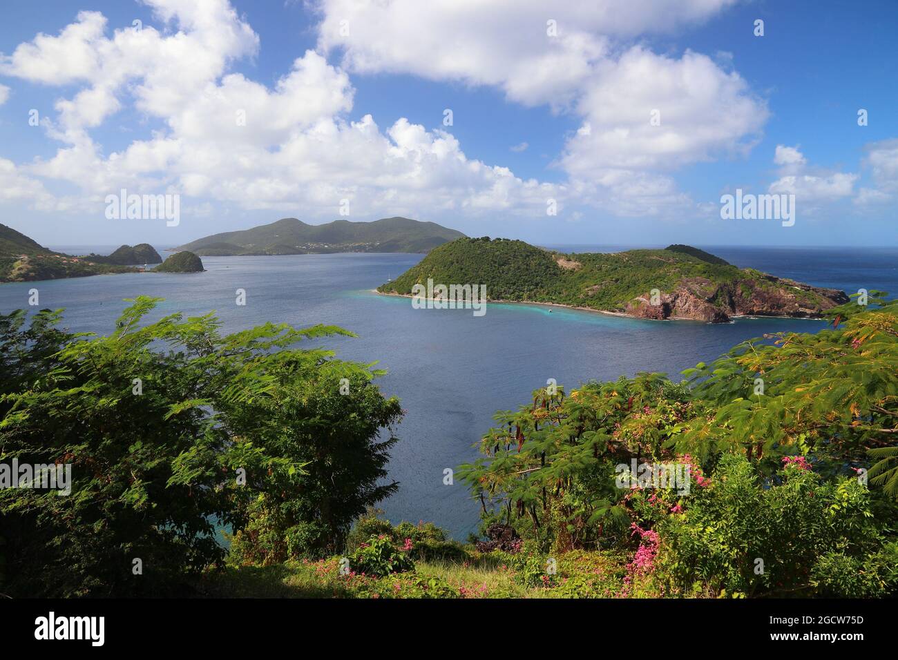 Guadeloupe - Iles des Saintes. Terre de Haut île magnifique paysage. Banque D'Images