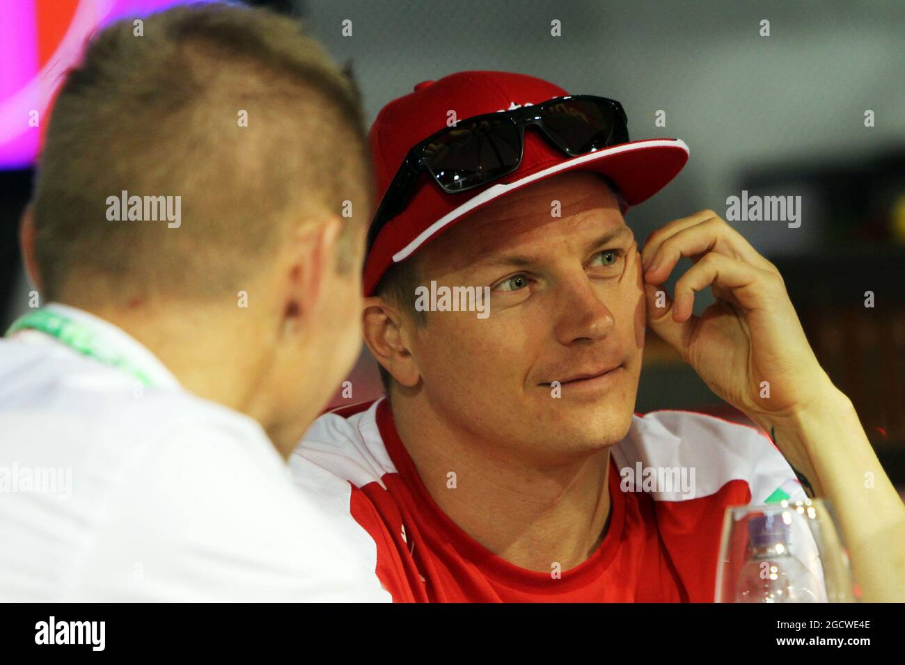 Kimi Raikkonen (fin) Ferrari. Grand Prix de Singapour, samedi 19 septembre 2015. Marina Bay Street circuit, Singapour. Banque D'Images