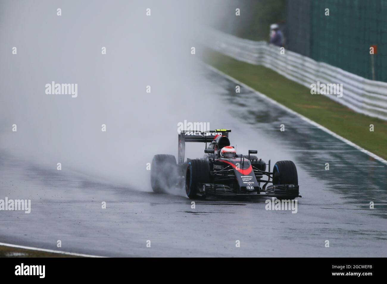 Jenson Button (GBR) McLaren MP4-30. Grand Prix japonais, vendredi 25 septembre 2015. Suzuka, Japon. Banque D'Images