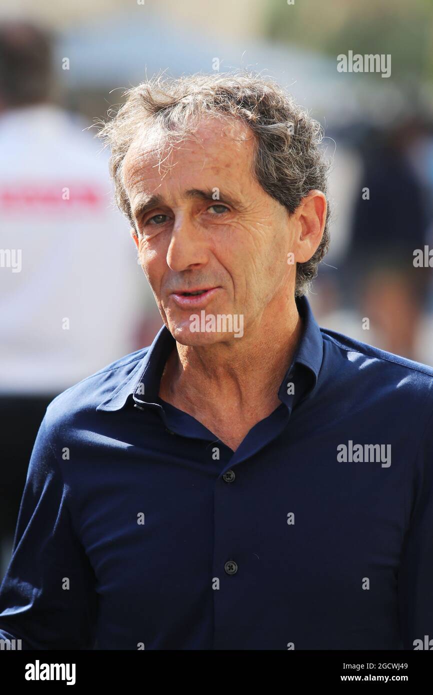 Alain Prost (FRA). Grand Prix d'Abu Dhabi, dimanche 29 novembre 2015. Yas Marina circuit, Abu Dhabi, Émirats Arabes Unis. Banque D'Images