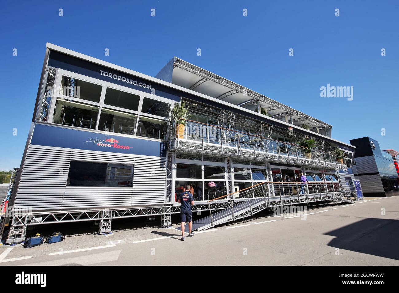 Red Bull Energy Station. Grand Prix d'Espagne, jeudi 12 mai 2016. Barcelone, Espagne. Banque D'Images
