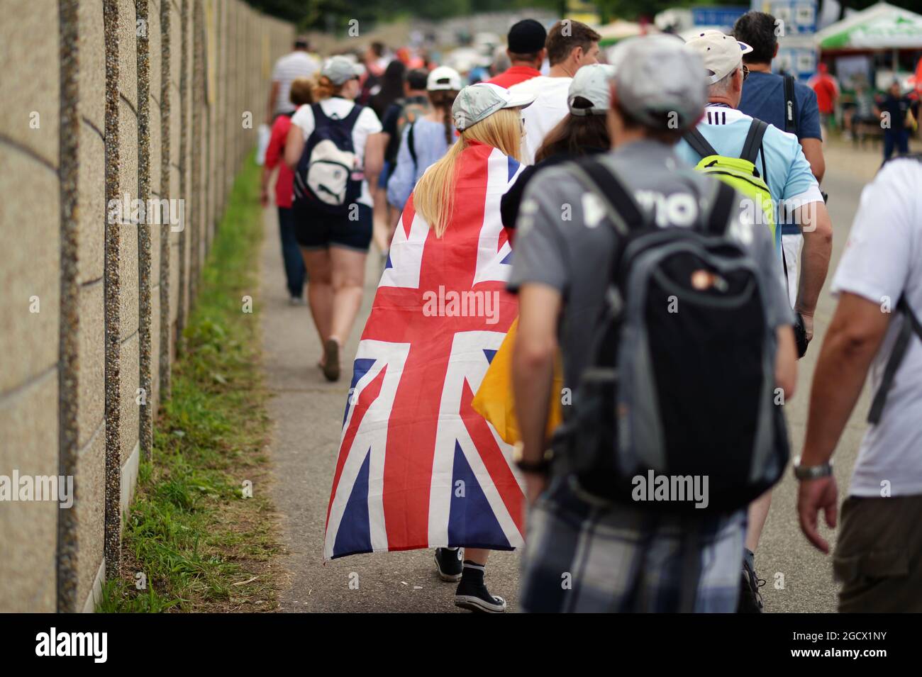 Fan britannique. Grand Prix de Hongrie, dimanche 24 juillet 2016. Budapest, Hongrie. Banque D'Images