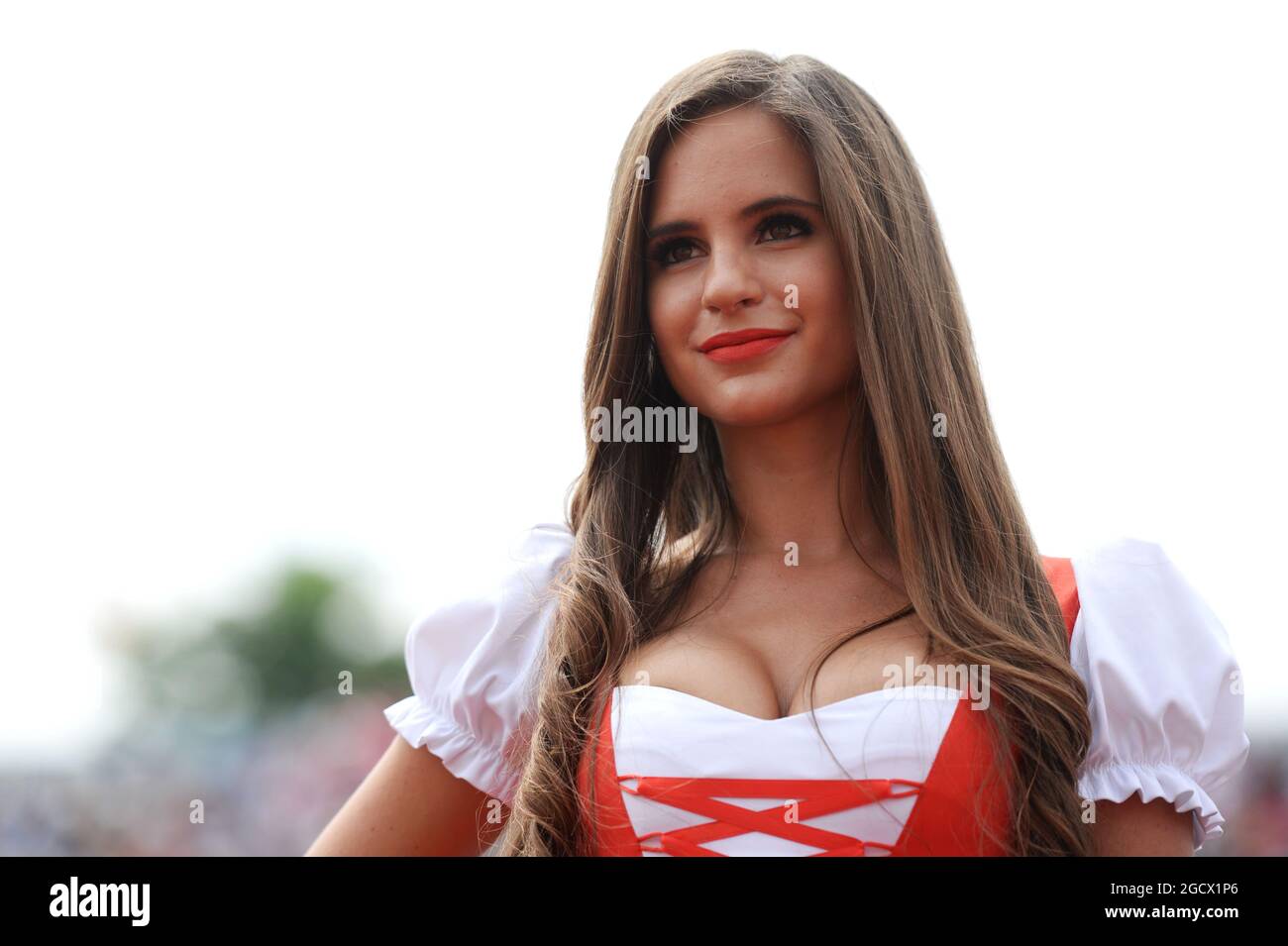 Fille grille. Grand Prix de Hongrie, dimanche 24 juillet 2016. Budapest, Hongrie. Banque D'Images