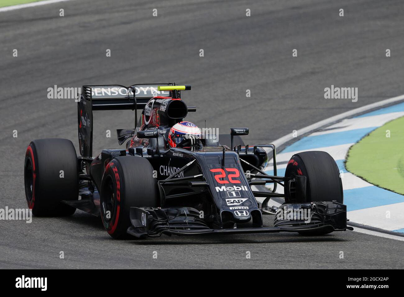 Jenson Button (GBR) McLaren MP4-31. Grand Prix d'Allemagne, samedi 30 juillet 2016. Hockenheim, Allemagne. Banque D'Images