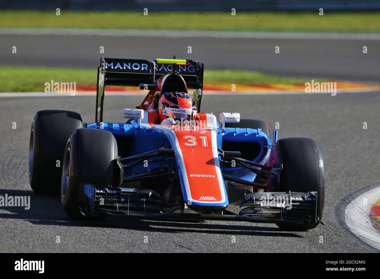 Esteban Ocon (FRA) Manor Racing MRT05. Grand Prix de Belgique, vendredi 26 août 2016. Spa-Francorchamps, Belgique. Banque D'Images