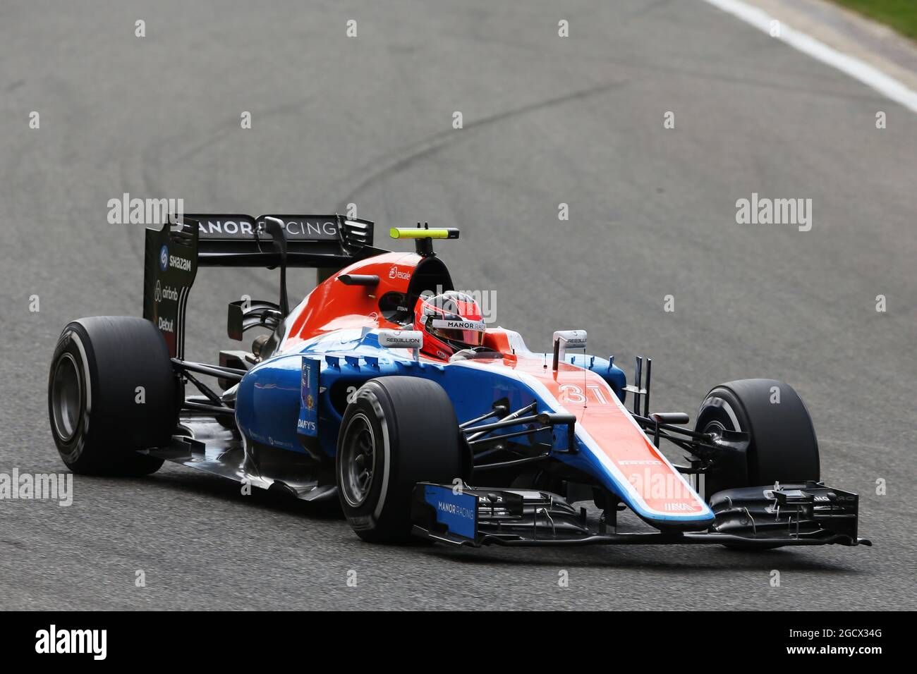 Esteban Ocon (FRA) Manor Racing MRT05. Grand Prix de Belgique, dimanche 28 août 2016. Spa-Francorchamps, Belgique. Banque D'Images