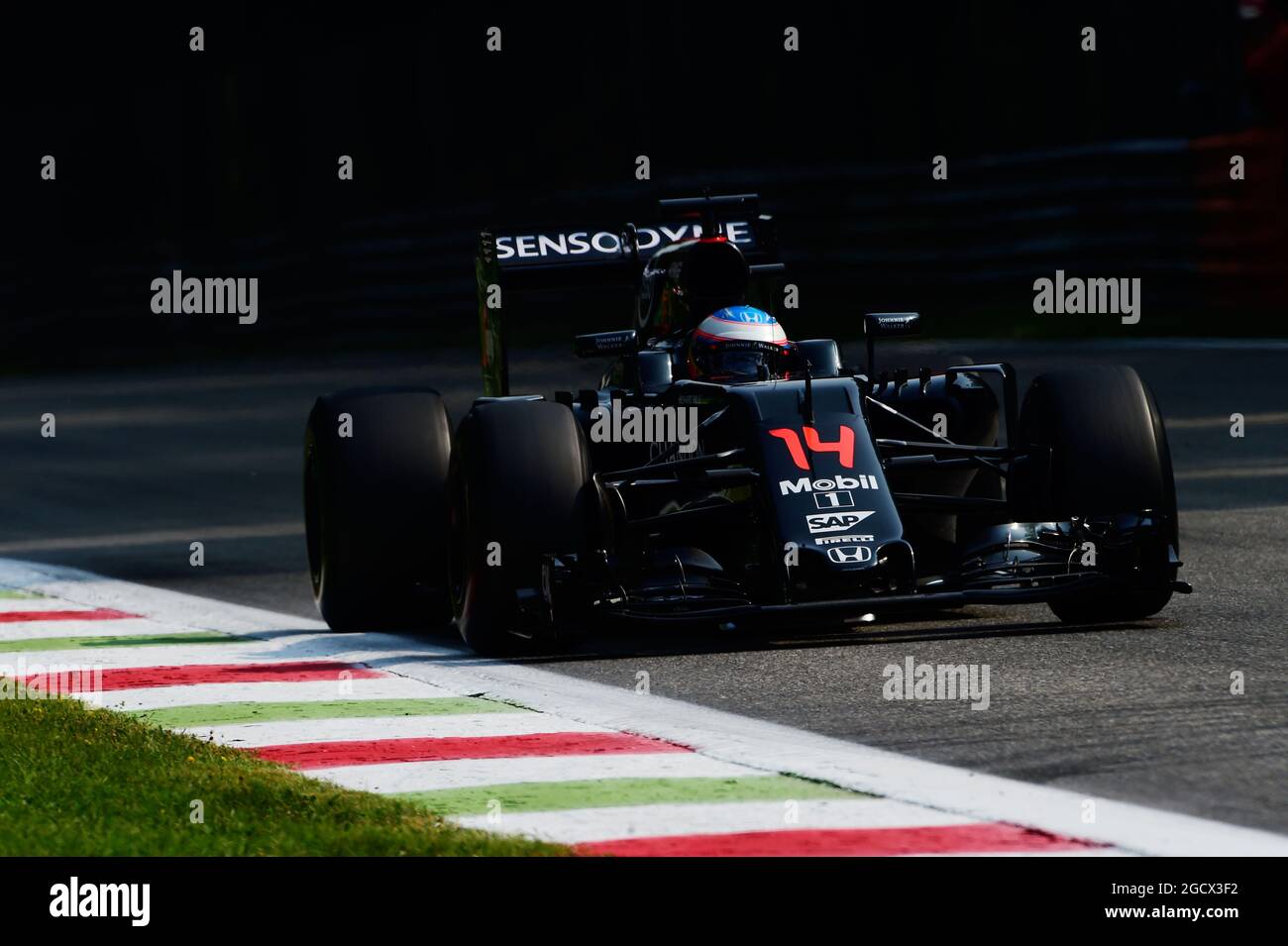 Fernando Alonso (ESP) McLaren MP4-31. Grand Prix d'Italie, vendredi 2 septembre 2016. Monza Italie. Banque D'Images