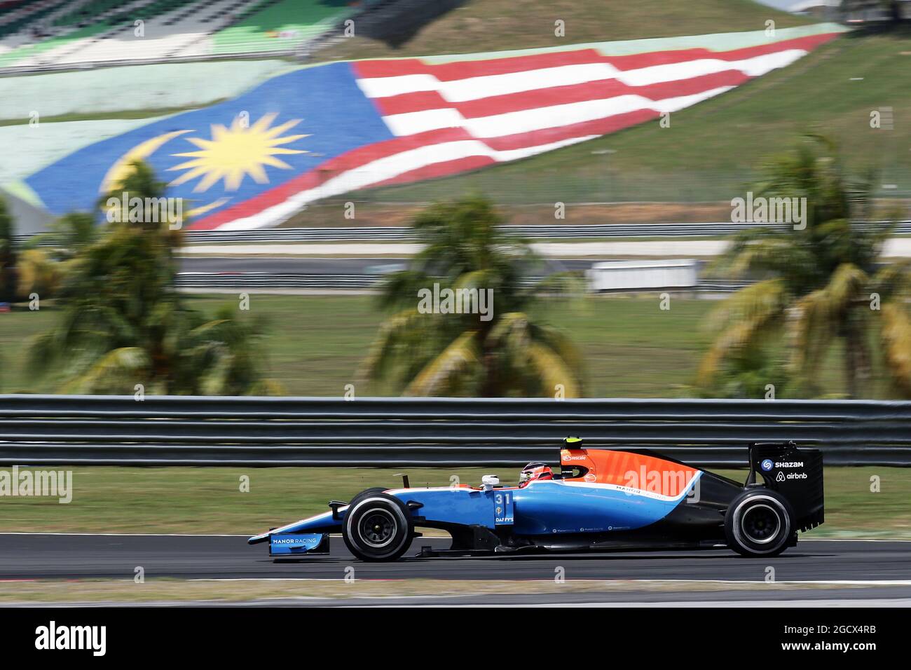 Esteban Ocon (FRA) Manor Racing MRT05. Grand Prix de Malaisie, vendredi 30 septembre 2016. Sepang, Kuala Lumpur, Malaisie. Banque D'Images