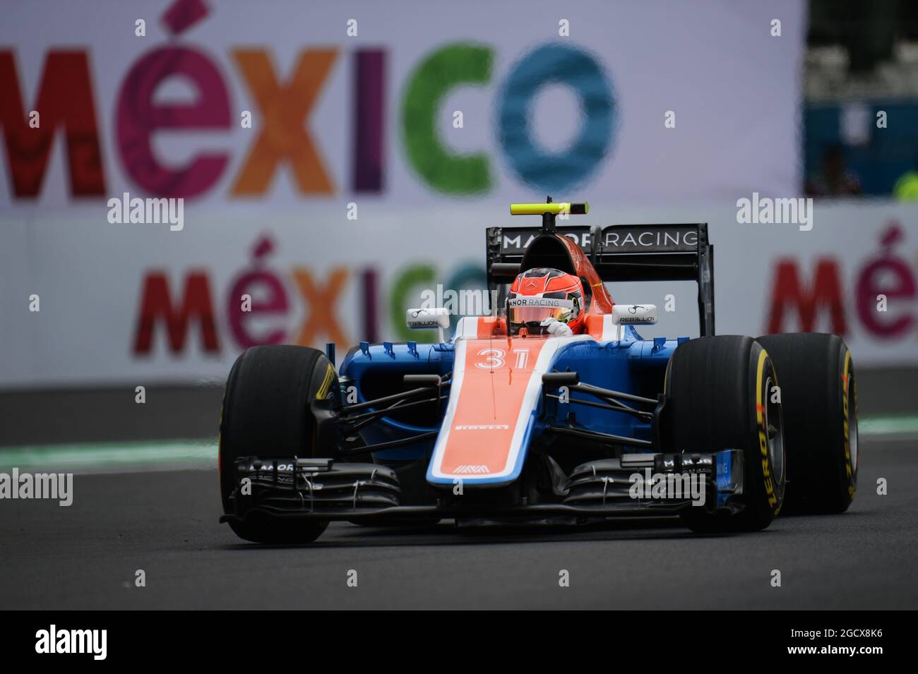 Esteban Ocon (FRA) Manor Racing MRT05. Grand Prix du Mexique, vendredi 28 octobre 2016. Mexico, Mexique. Banque D'Images